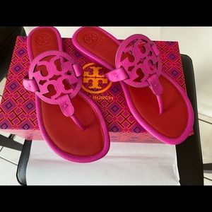 AUTHENTIC TORY BURCH IMPERIAL PINK MILLER SANDALS